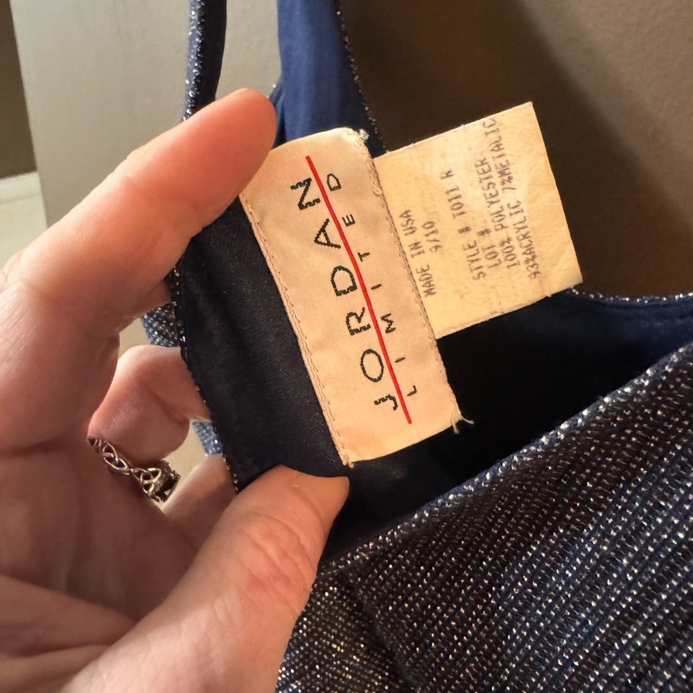 Women's Ribbed Tank Top - Blue - Picture 3 of 3